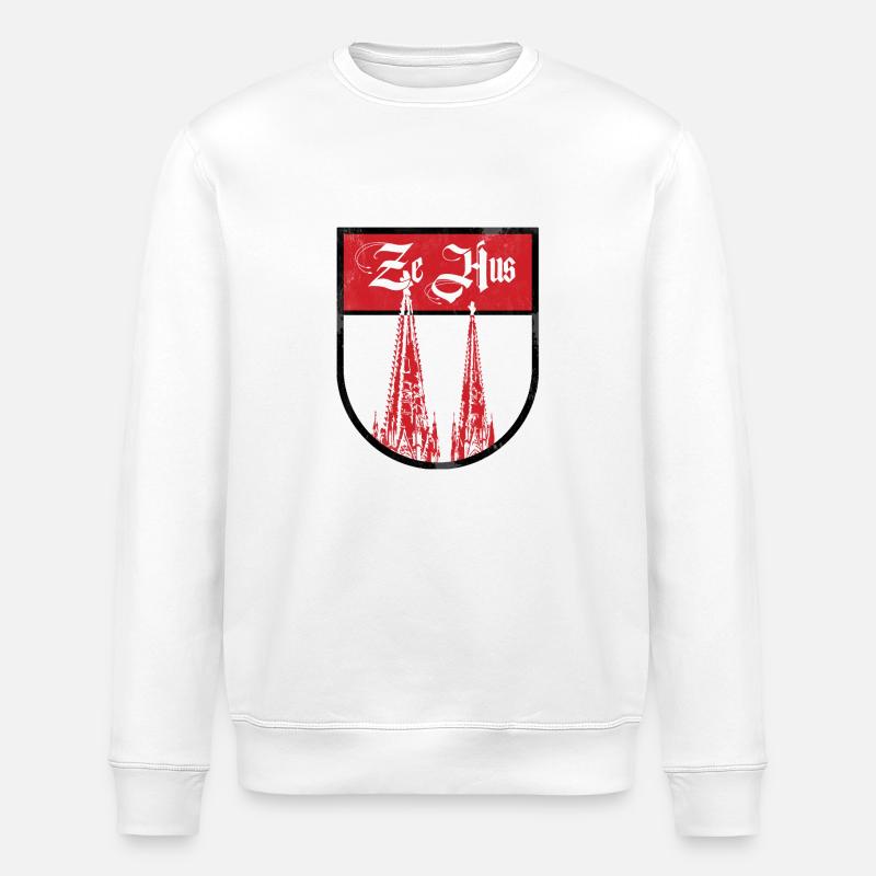 Kölner Dom Heimatstadt - Stanley/Stella Unisex Bio-Sweatshirt ROLLER - Weiß