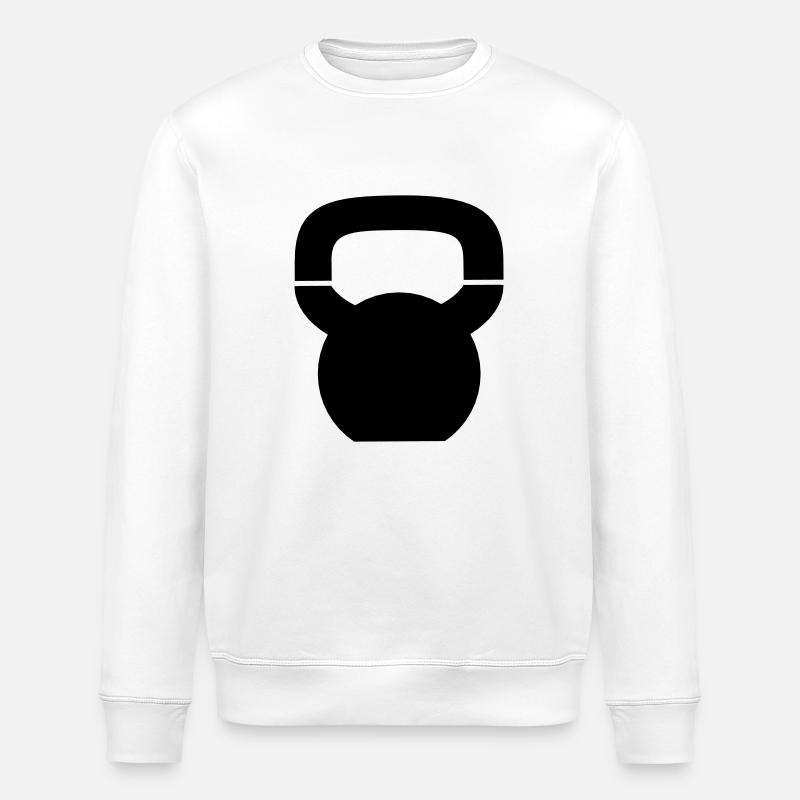 Kettlebell - Stanley/Stella ROLLER Unisex Organic Sweatshirt - white