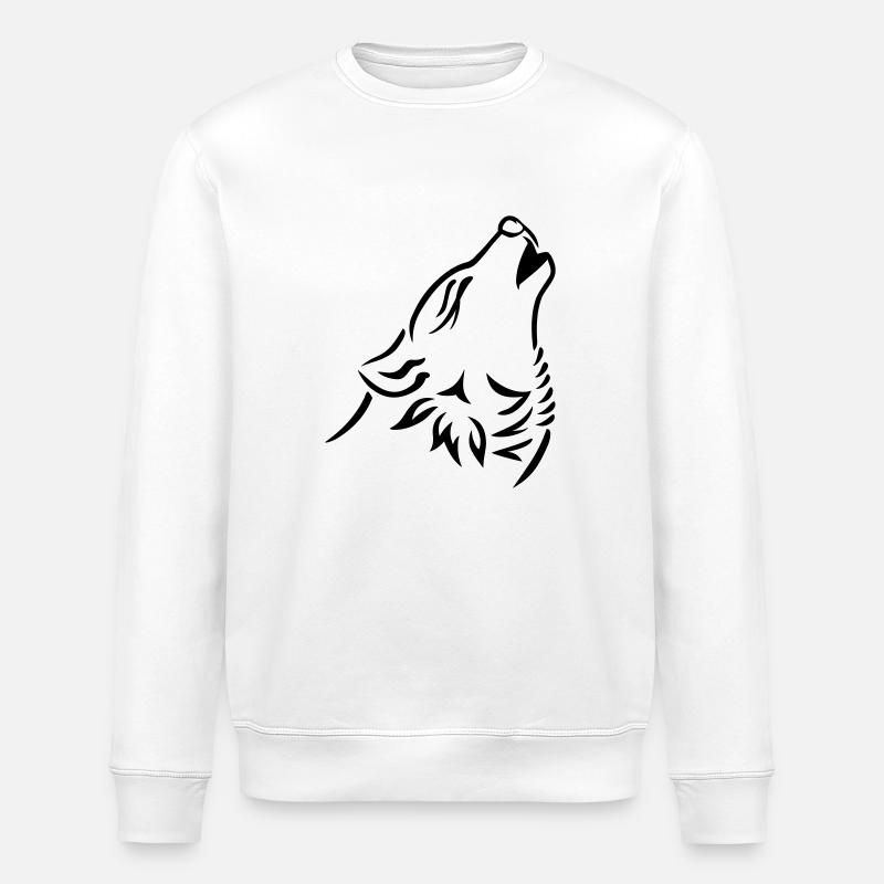 Wolf - Stanley/Stella ROLLER Unisex Organic Sweatshirt - white
