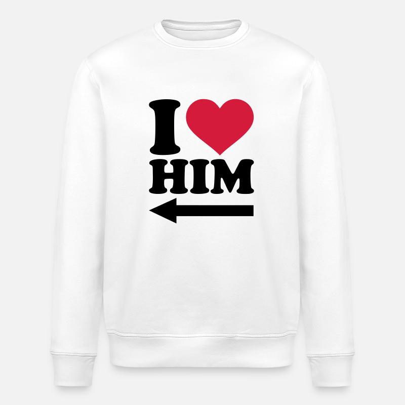 I love him - Sweat bio ROLLER Stanley/Stella Unisexe - blanc