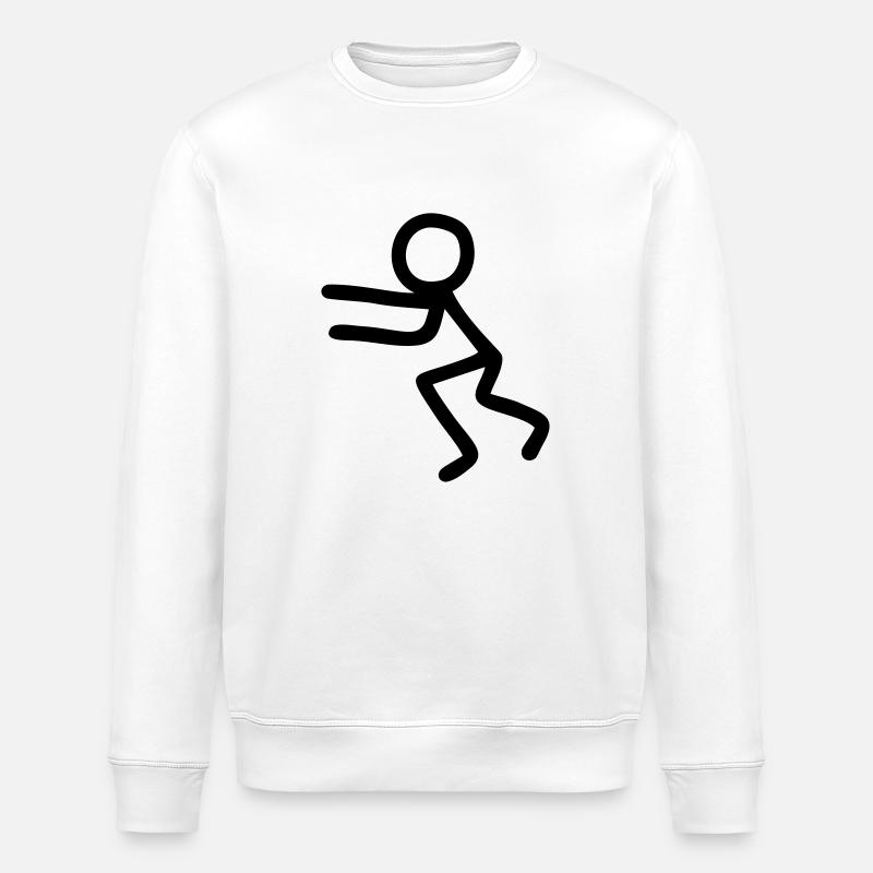 Laufendes Strichmännchen - Stanley/Stella Unisex Bio-Sweatshirt ROLLER - Weiß