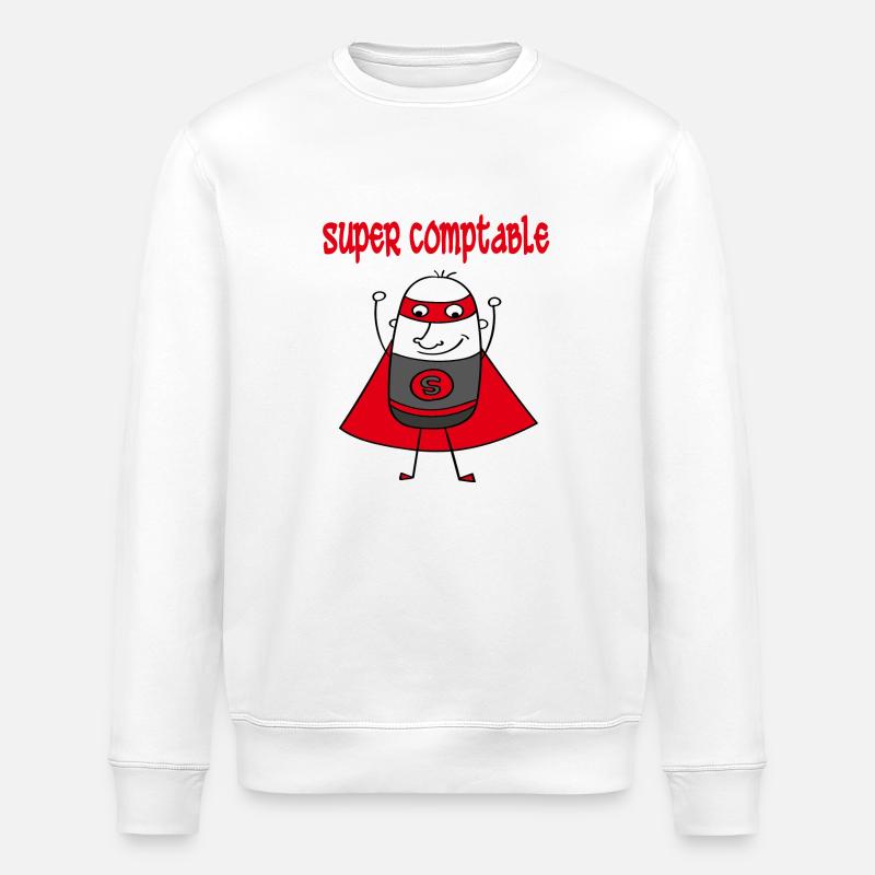 Super comptable - Sweat bio ROLLER Stanley/Stella Unisexe - blanc