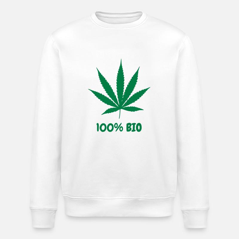 Cannabis / Haschich / Marijuana / Reggae / Rasta - Sweat bio ROLLER Stanley/Stella Unisexe - blanc