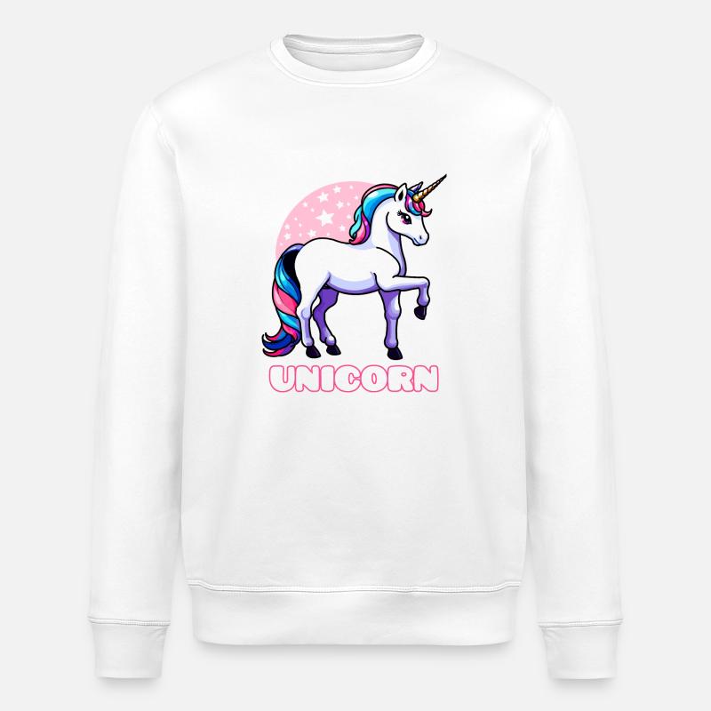 Licorne - Sweat bio ROLLER Stanley/Stella Unisexe - blanc