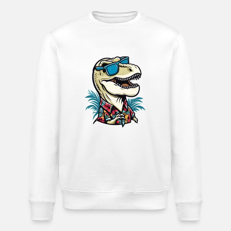 T-rex en vacances - Sweat bio ROLLER Stanley/Stella Unisexe - blanc