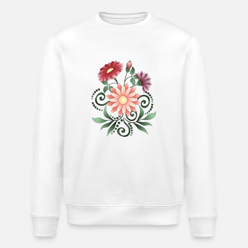 Fleur - Sweat bio ROLLER Stanley/Stella Unisexe - blanc