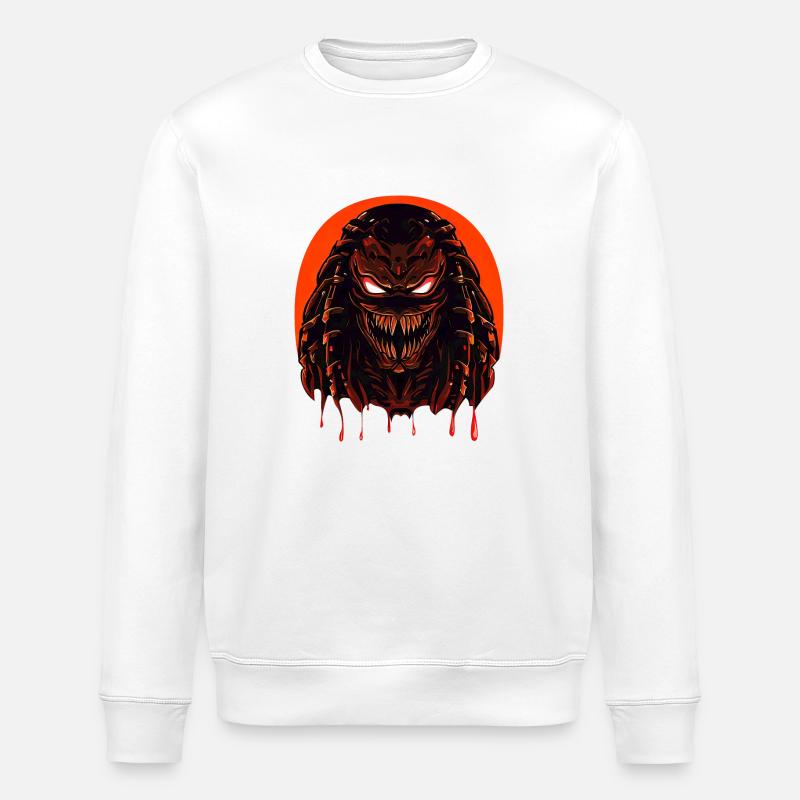 Logo effrayant - Sweat bio ROLLER Stanley/Stella Unisexe - blanc