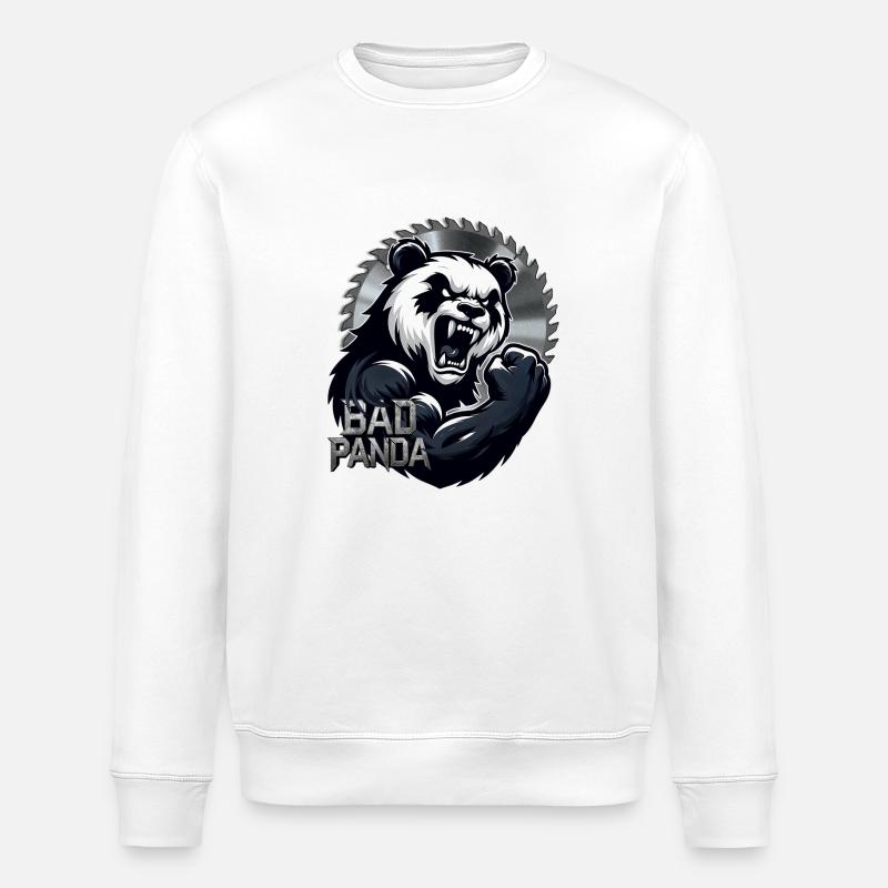 Méchant Panda Rampage - Sweat bio ROLLER Stanley/Stella Unisexe - blanc