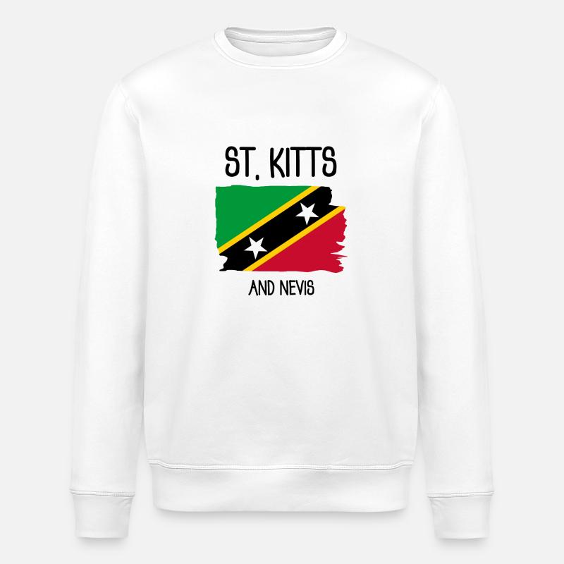 Saint-Kitts-et-Nevis - Caraïbes - Antilles - Sweat bio ROLLER Stanley/Stella Unisexe - blanc