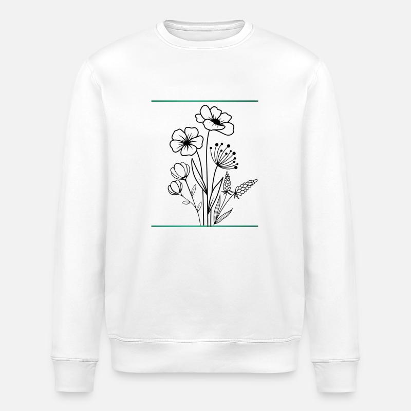 Blumenstrauß - Stanley/Stella Unisex Bio-Sweatshirt ROLLER - Weiß