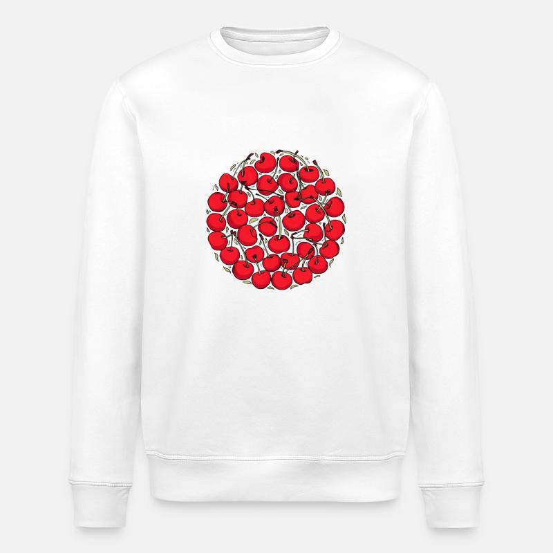 Kirschen - Stanley/Stella Unisex Bio-Sweatshirt ROLLER - Weiß