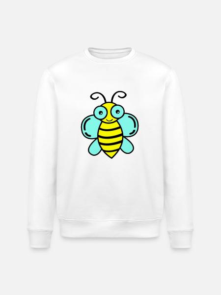 Bee 02 - Stanley/Stella ROLLER Unisex Organic Sweatshirt - white