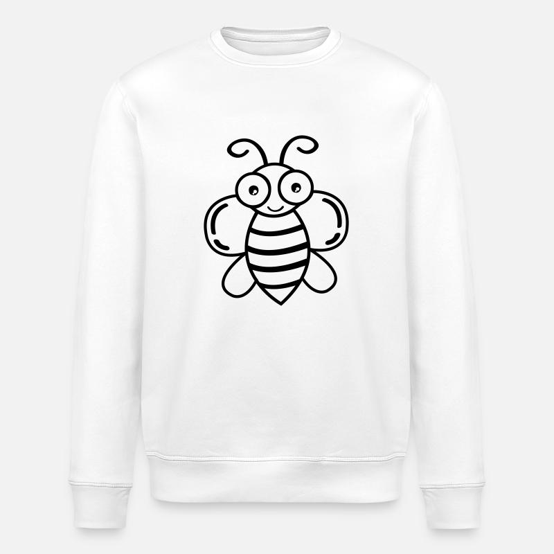 Bee 01 - Stanley/Stella ROLLER Unisex Organic Sweatshirt - white