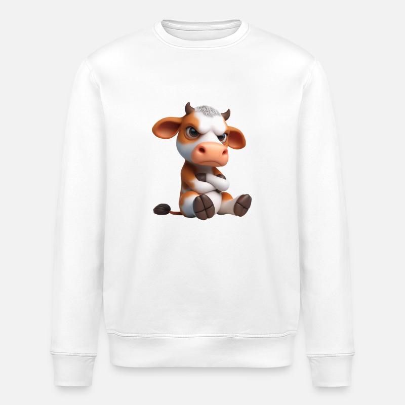 Vache sombre 3 - Sweat bio ROLLER Stanley/Stella Unisexe - blanc