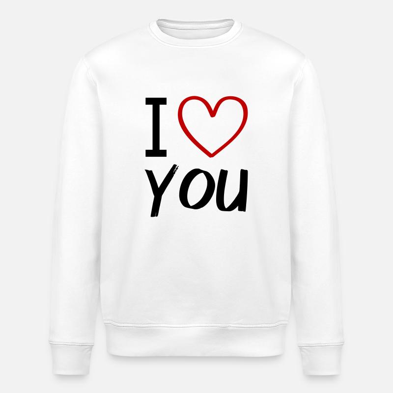 i love you - Stanley/Stella Unisex Bio-Sweatshirt ROLLER - Weiß
