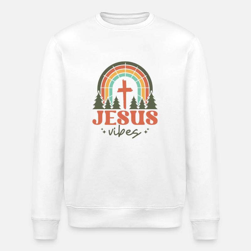 Jesus vibes - Stanley/Stella Unisex Bio-Sweatshirt ROLLER - Weiß