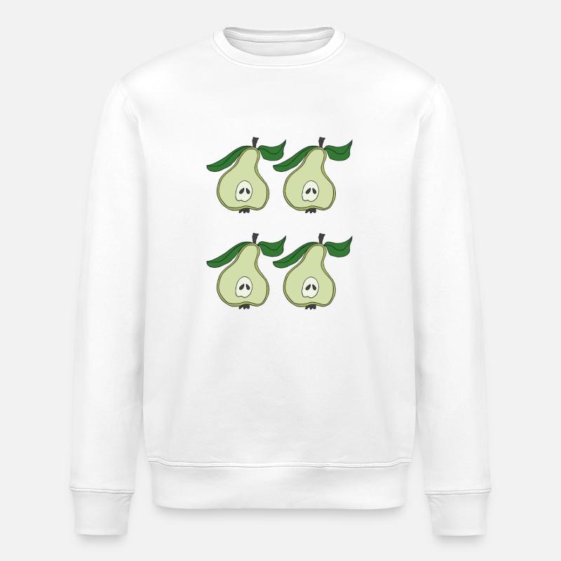 Les moitiés de poire quadruplent - Sweat bio ROLLER Stanley/Stella Unisexe - blanc