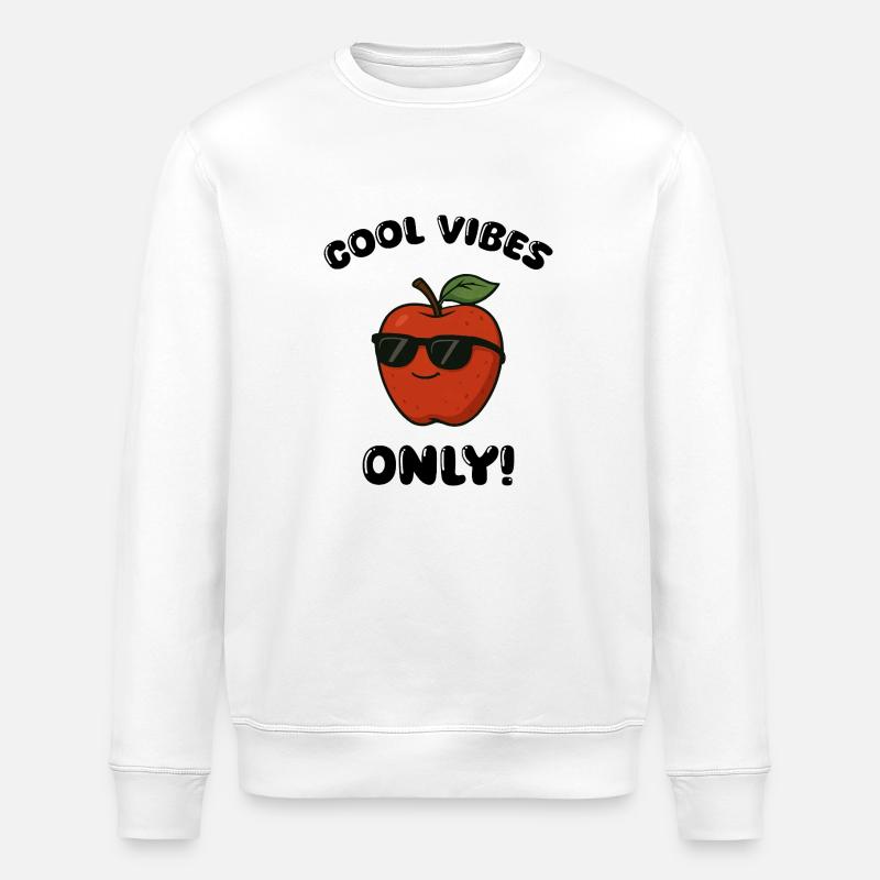 apfel comic - Stanley/Stella Unisex Bio-Sweatshirt ROLLER - Weiß