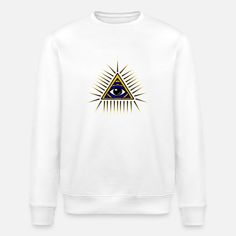 Illuminati Geschenk Idee - Stanley/Stella Unisex Bio-Sweatshirt ROLLER - Weiß