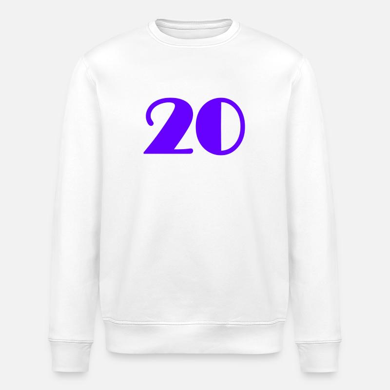 20 ANS,20e ANNIVERSAIRE,ANNIVERSAIRE 20 ANS,20 - Sweat bio ROLLER Stanley/Stella Unisexe - blanc