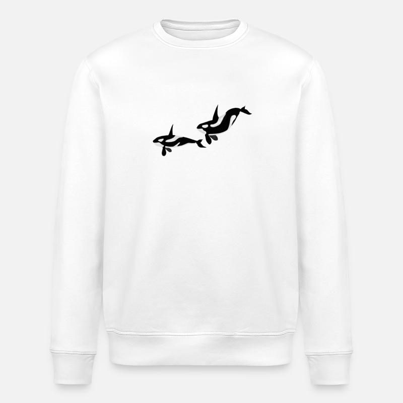 Orcas - Stanley/Stella ROLLER Unisex Organic Sweatshirt - white