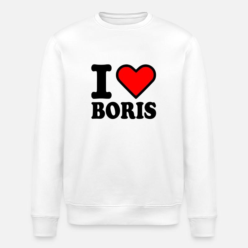 I love boris - Stanley/Stella Unisex Bio-Sweatshirt ROLLER - Weiß