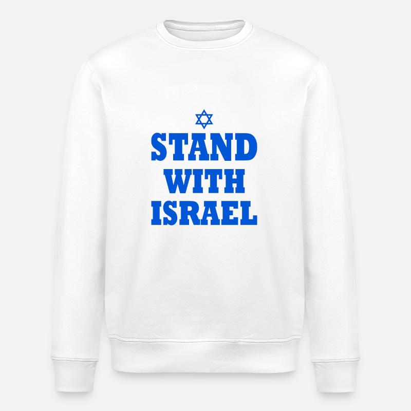 Stand with israel - Stanley/Stella Unisex Bio-Sweatshirt ROLLER - Weiß