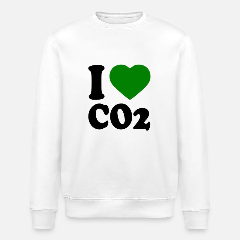 I love co2 - Sweat bio ROLLER Stanley/Stella Unisexe - blanc