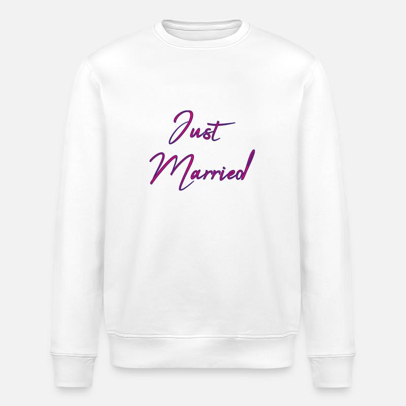 JUST MARRIED. EVJF. SAINT VALENTIN - Sweat bio ROLLER Stanley/Stella Unisexe - blanc