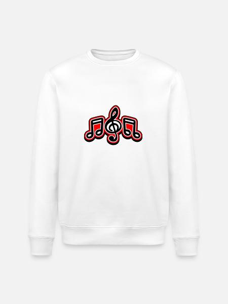 Music Symbol Clef - Stanley/Stella ROLLER Unisex Organic Sweatshirt - white