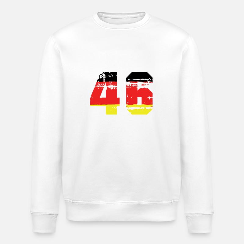 46 Number Germany Jersey - Stanley/Stella ROLLER Unisex Organic Sweatshirt - white