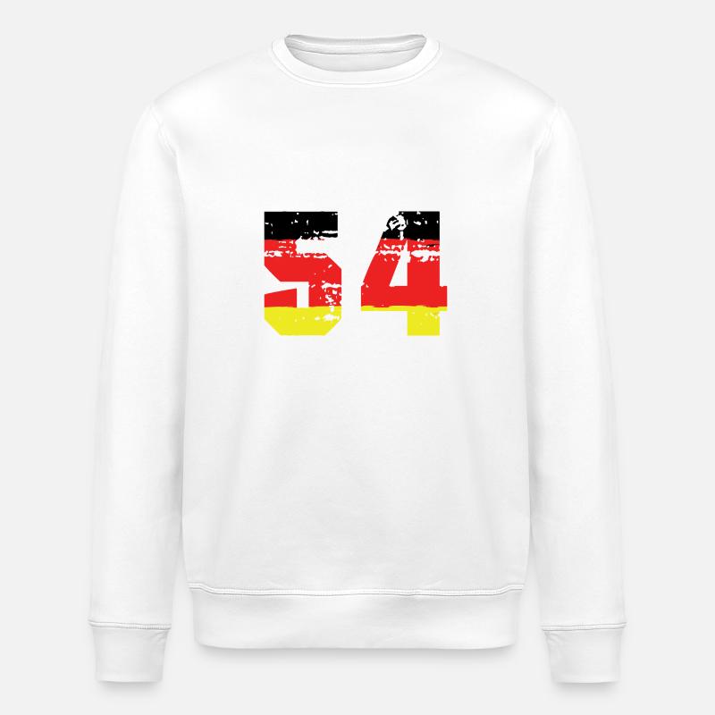 54 Numéro Allemagne Jersey - Sweat bio ROLLER Stanley/Stella Unisexe - blanc