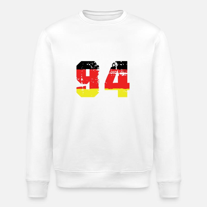 94 Numéro Allemagne Jersey - Sweat bio ROLLER Stanley/Stella Unisexe - blanc