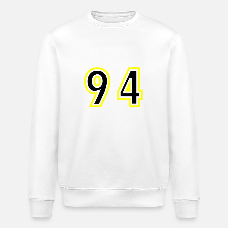 94 Zahl College - Stanley/Stella Unisex Bio-Sweatshirt ROLLER - Weiß