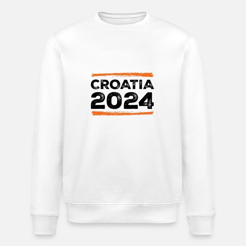 Croatia 2024 Spruch - Stanley/Stella Unisex Bio-Sweatshirt ROLLER - Weiß