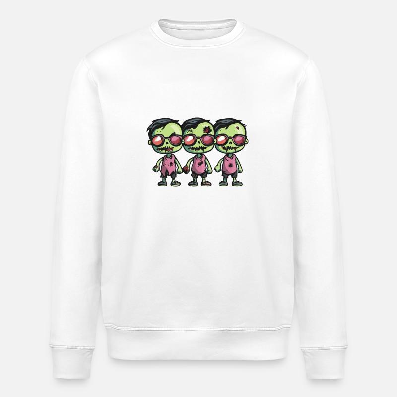 Zombies Halloween Cool - Sweat bio ROLLER Stanley/Stella Unisexe - blanc