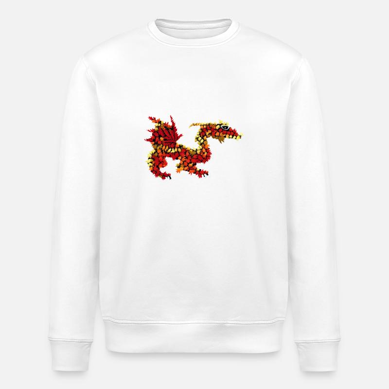 Dragon de feuilles d’automne - Sweat bio ROLLER Stanley/Stella Unisexe - blanc