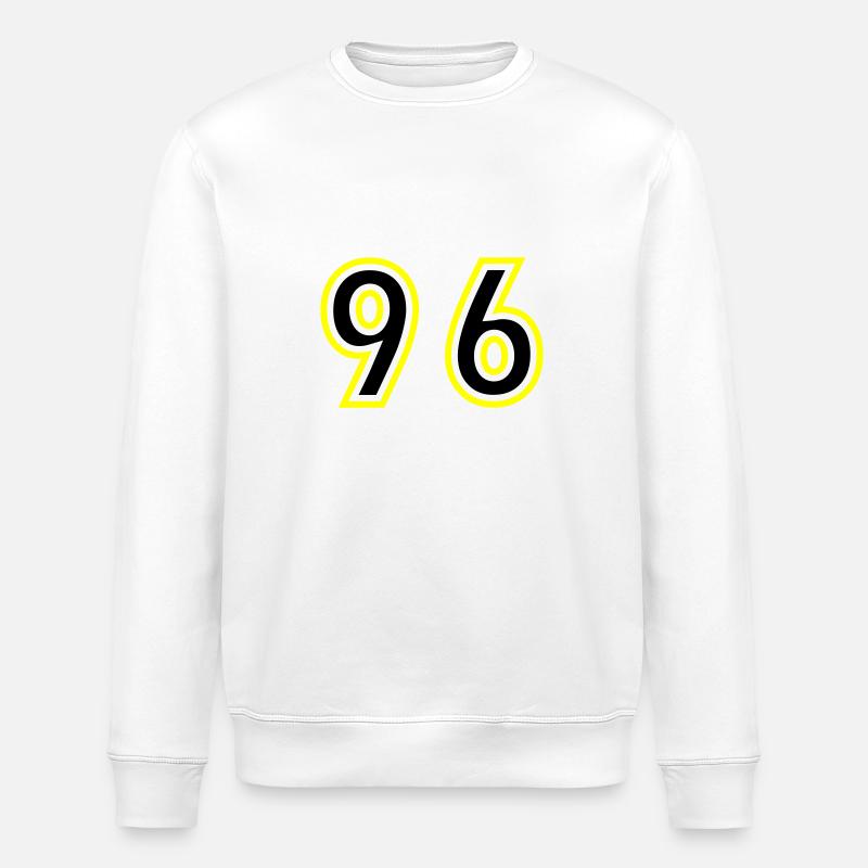 96 Zahl College - Stanley/Stella Unisex Bio-Sweatshirt ROLLER - Weiß