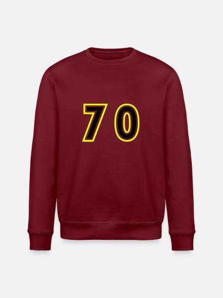 70 Number College - Stanley/Stella ROLLER Unisex Organic Sweatshirt - white