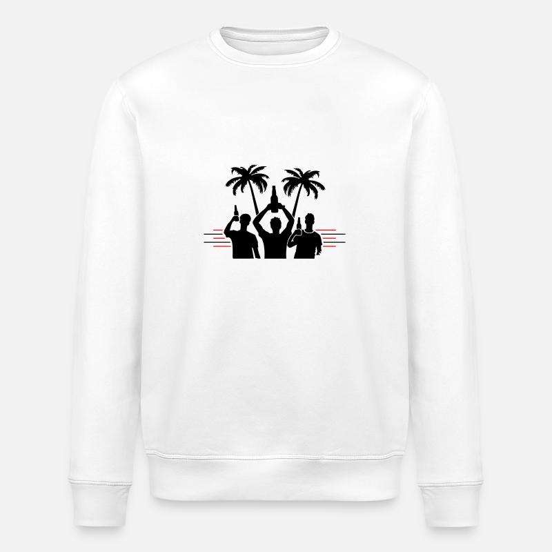 Party Strand Urlaub - Stanley/Stella Unisex Bio-Sweatshirt ROLLER - Weiß