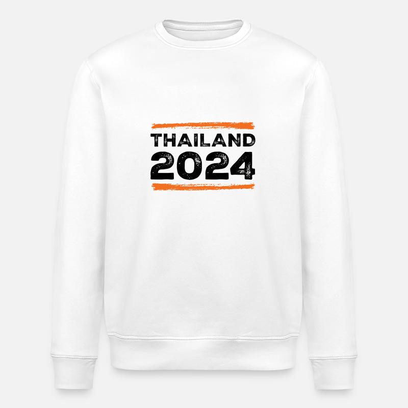 Thailand 2024 Spruch - Stanley/Stella Unisex Bio-Sweatshirt ROLLER - Weiß