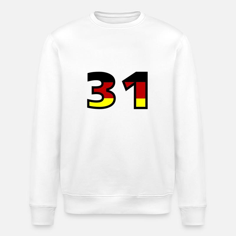 31 Numéro Allemagne Jersey - Sweat bio ROLLER Stanley/Stella Unisexe - blanc