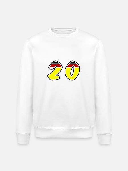 20 Number symbol Germany - Stanley/Stella ROLLER Unisex Organic Sweatshirt - white