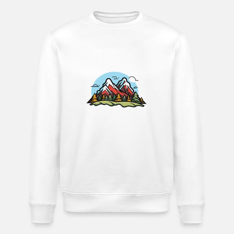 Berge Natur Landschaft - Stanley/Stella Unisex Bio-Sweatshirt ROLLER - Weiß