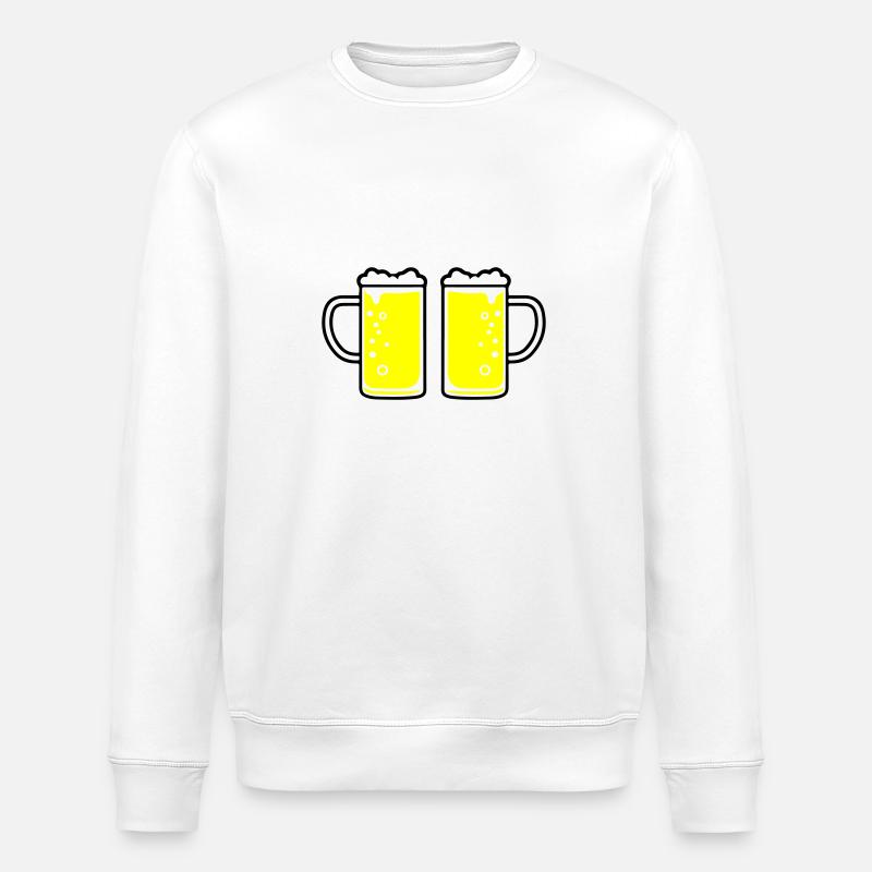 Bierglas Bierkrug Bier - Stanley/Stella Unisex Bio-Sweatshirt ROLLER - Weiß