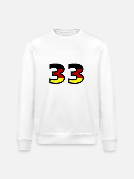 33 Number Germany Jersey - Stanley/Stella ROLLER Unisex Organic Sweatshirt - white