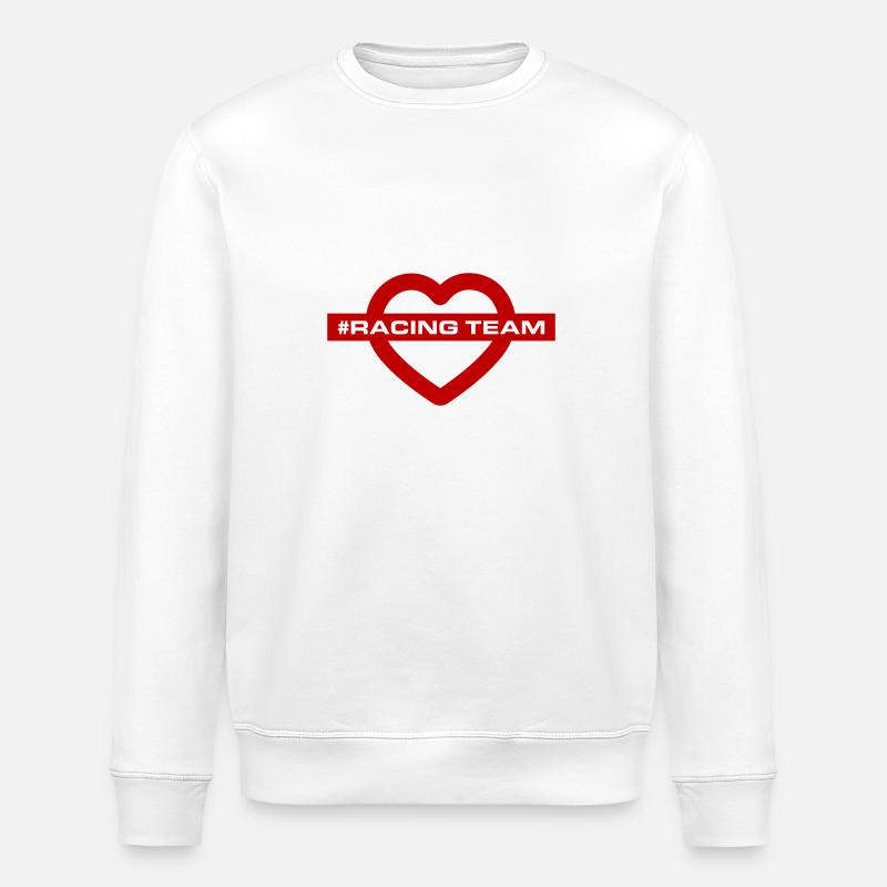 Racing Team Herz - Stanley/Stella Unisex Bio-Sweatshirt ROLLER - Weiß