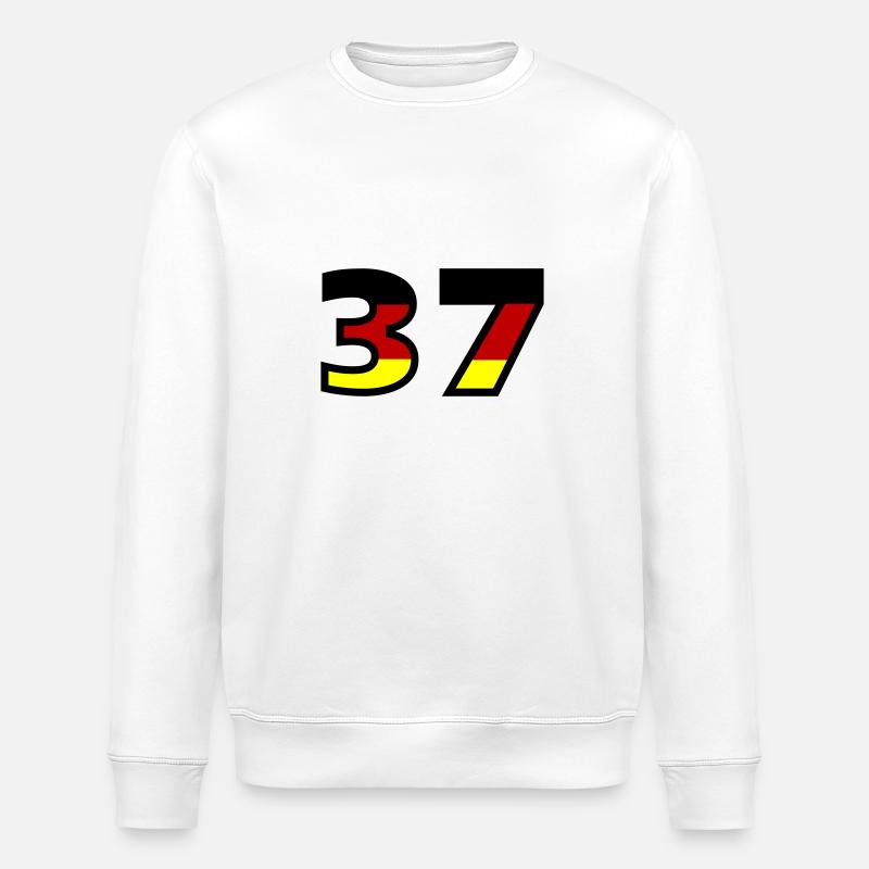 37 Number Germany Jersey - Stanley/Stella ROLLER Unisex Organic Sweatshirt - white