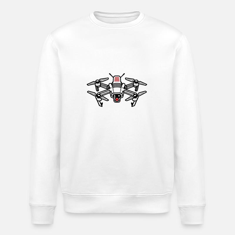 Silhouette d’icône de drone - Sweat bio ROLLER Stanley/Stella Unisexe - blanc