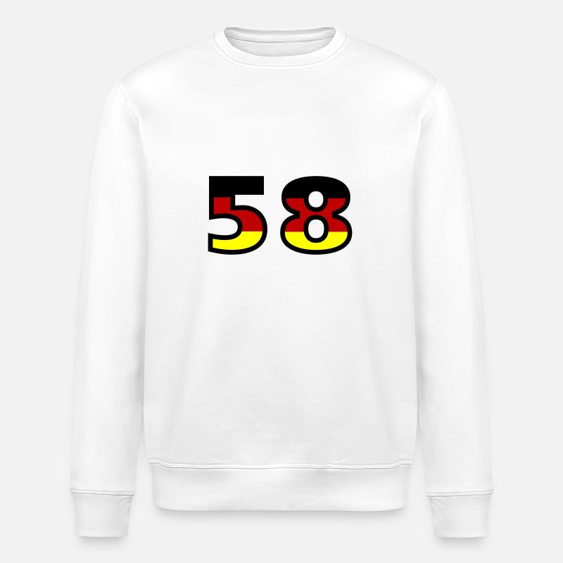58 Numéro Allemagne Jersey - Sweat bio ROLLER Stanley/Stella Unisexe - blanc